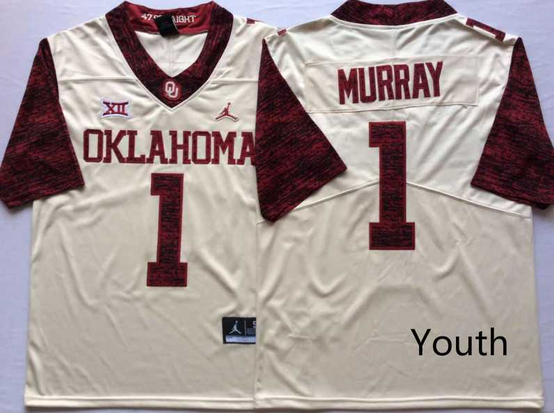 Youth Oklahoma Sooners 1 Kyler Murray White 47 Game Winning Streak College Football Jersey,We sell and wholesale Youth Oklahoma Sooners 1 Kyler Murray White 47 Game Winning Streak College Football Jersey on line form chian!